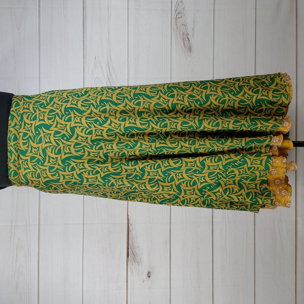 Darn Good Yarn Sari Silk Wrap Skirt Ankle Goddess - Picture 2 of 16